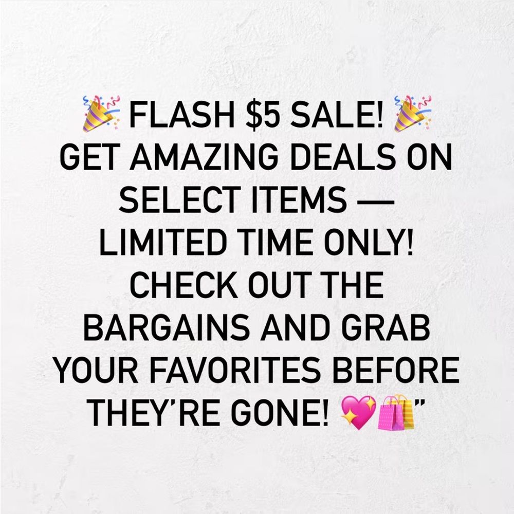 Flash Sale Announcement